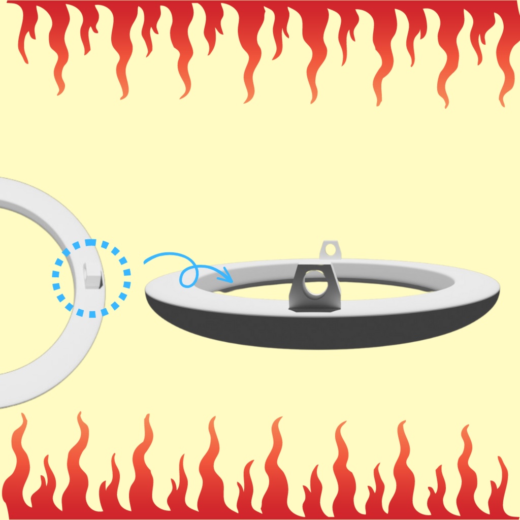 【3Dプリンターデータ】ディルック原神風足パーツ