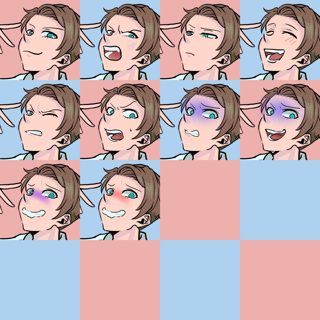 【立ち絵素材】自信家な男性【表情差分あり】