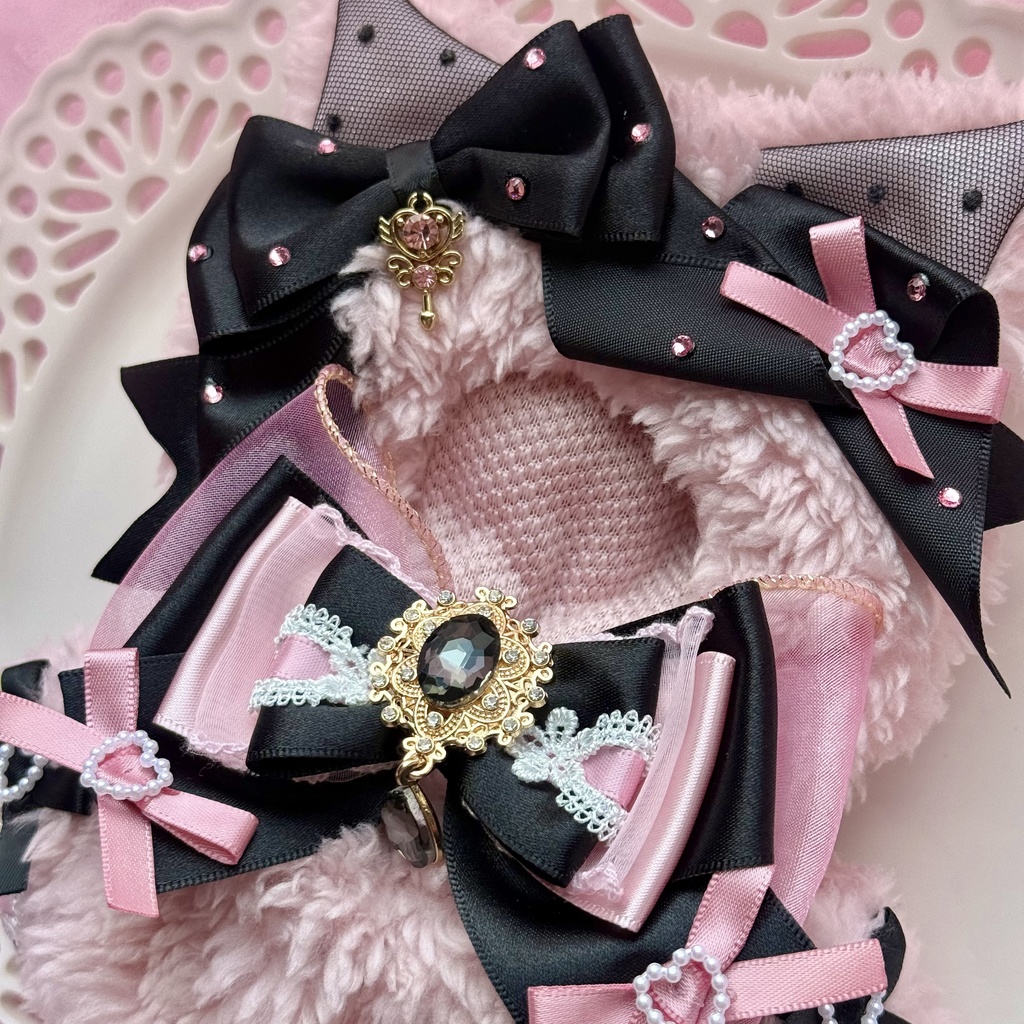 13cm ๐ black ร pink cat