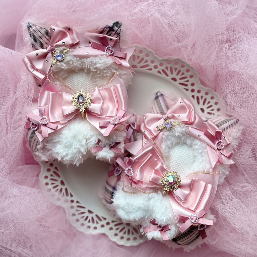 13cm 🎀 pink cat (チェック)