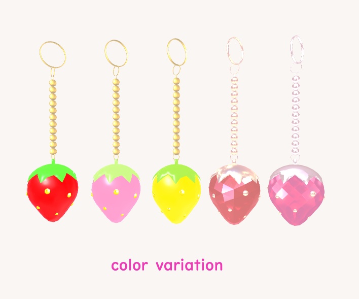 【無料】いちごピアス【京狐対応】