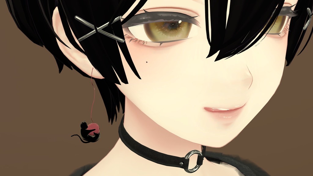 【無料】毛糸猫ピアス【森羅・京狐対応】 #BREAK_3D