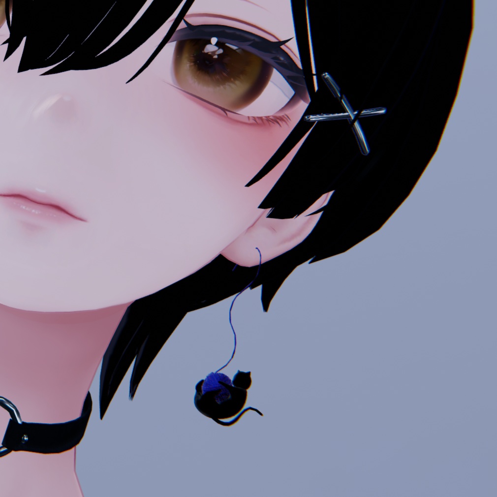 【無料】毛糸猫ピアス【森羅・京狐対応】 #BREAK_3D