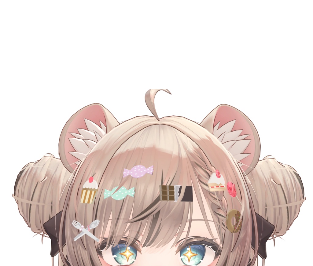 【VRChat】甘党デコラ—【髪飾り】 #BREAK_3D