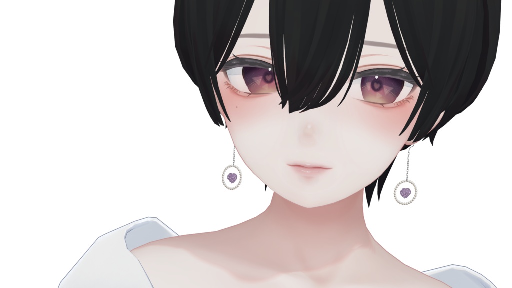 【VRChat】紫陽花パールピアス【森羅対応】#BREAK_3D