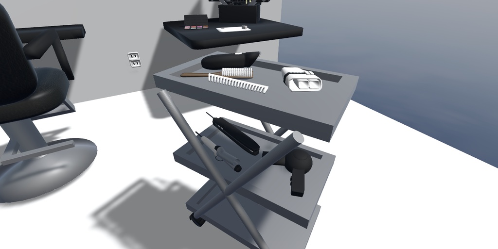 【VRChat】美容室セット【ワールド小物】#BREAK_3D