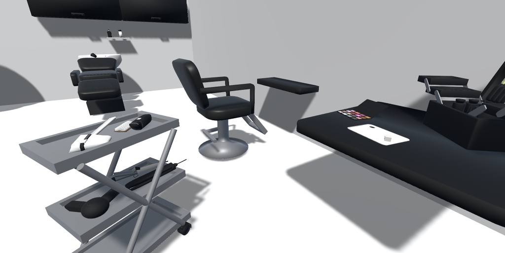 【VRChat】美容室セット【ワールド小物】#BREAK_3D