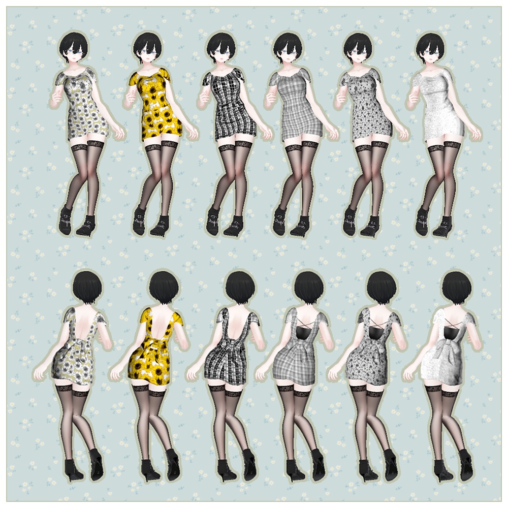 【VRChat】Classic tight dress 【京狐 森羅 対応】 #BREAK_3D
