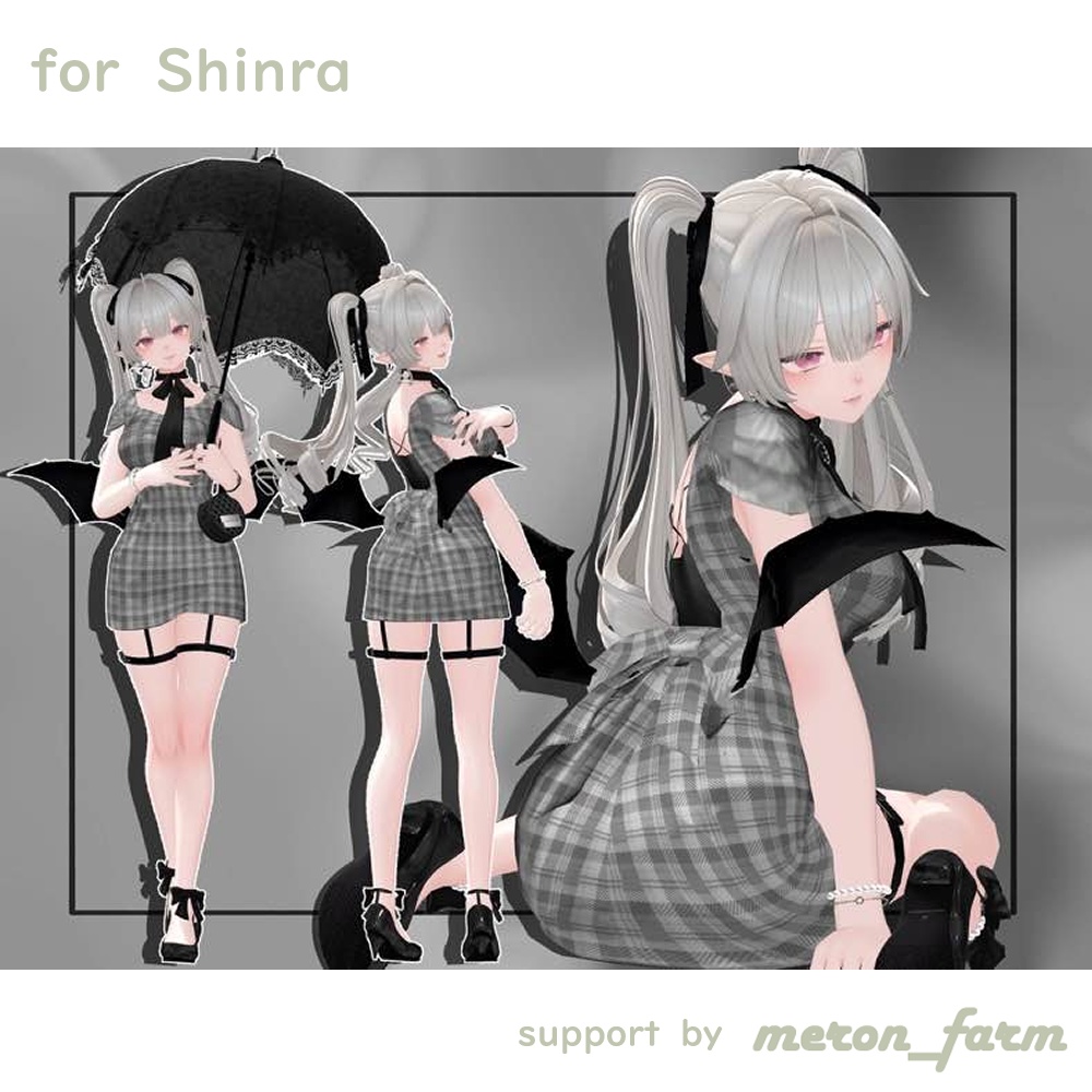 【VRChat】Classic tight dress 【京狐 森羅 対応】 #BREAK_3D