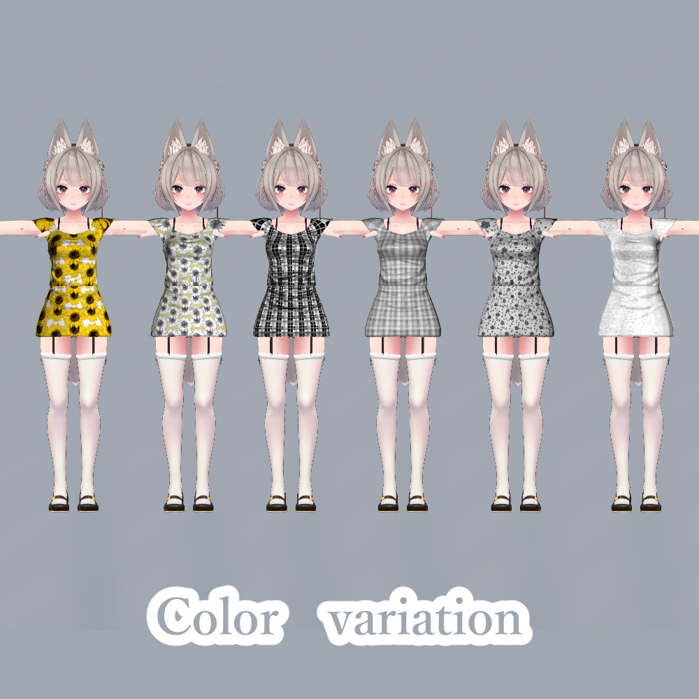 【VRChat】Classic tight dress 【京狐 森羅 対応】 #BREAK_3D