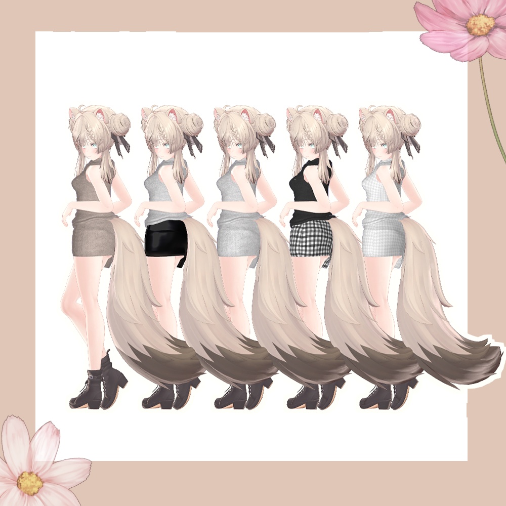 【VRChat】Simple summer dress【京狐・沙猫・マヌカ対応】#BREAK_3D