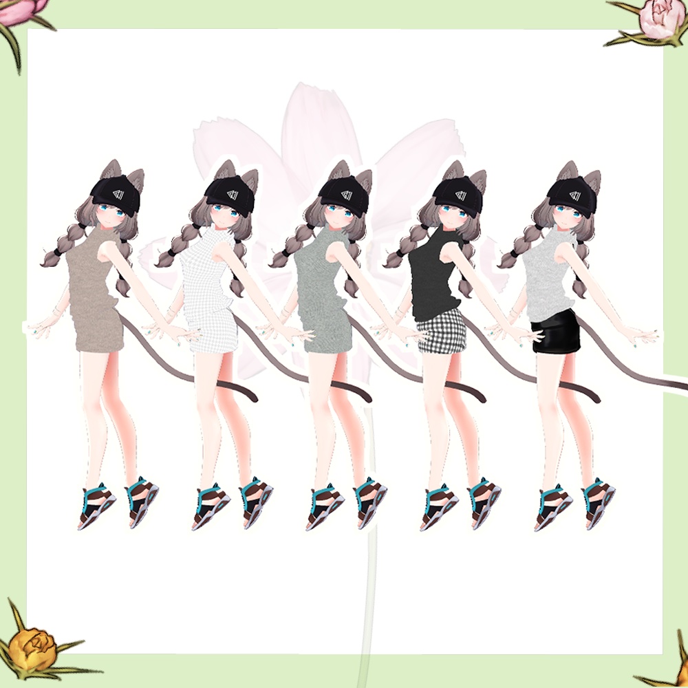 【VRChat】Simple summer dress【京狐・沙猫・マヌカ対応】#BREAK_3D