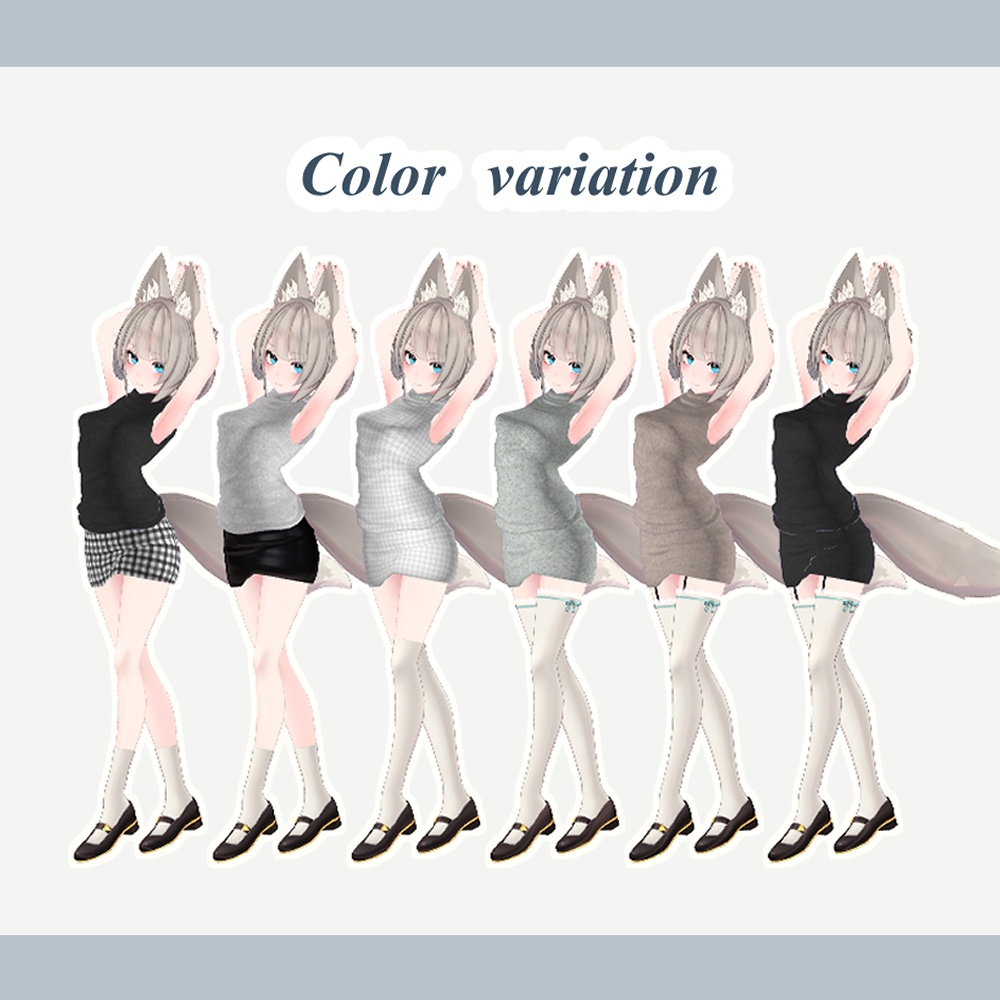 【VRChat】Simple summer dress【京狐・沙猫・マヌカ対応】#BREAK_3D