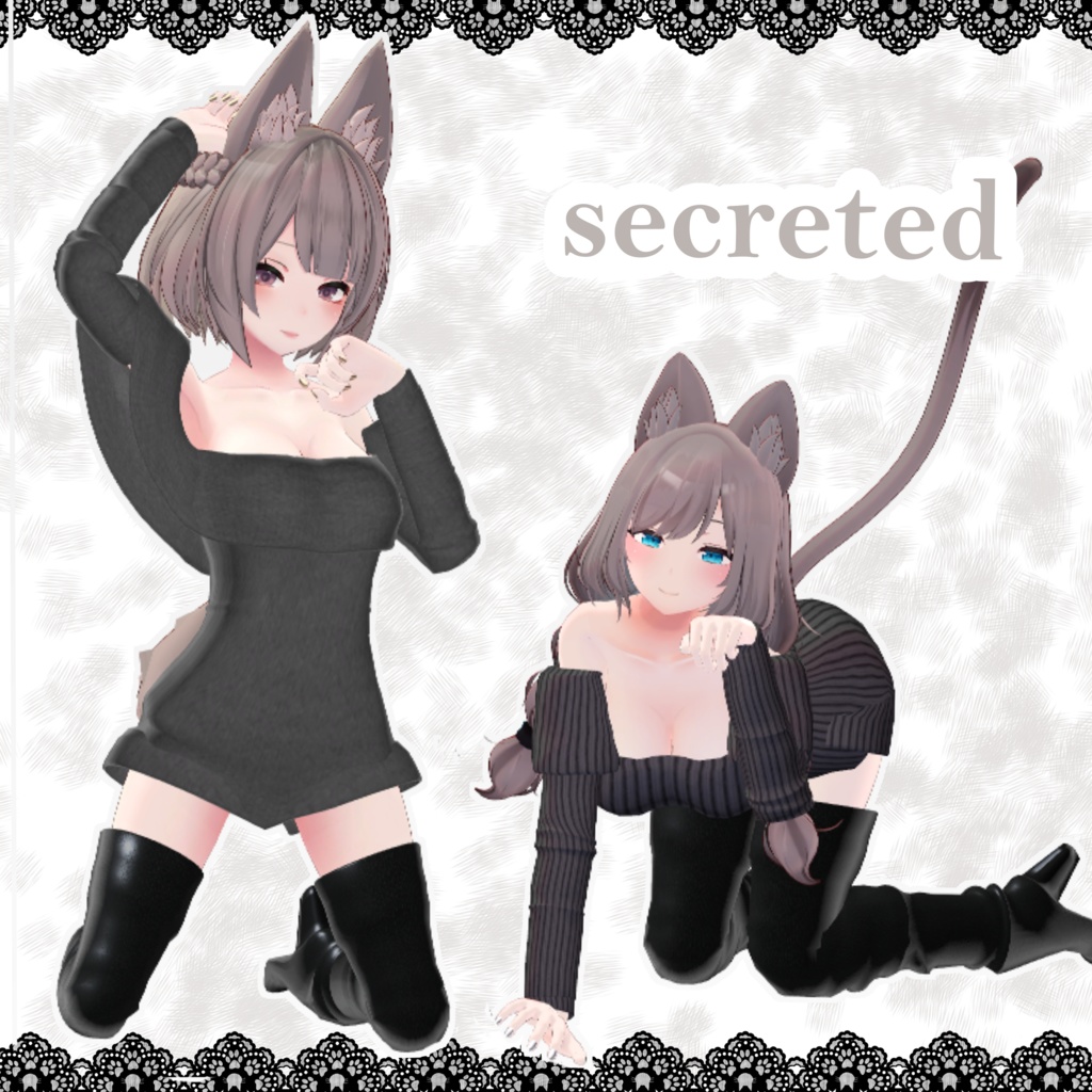 【VRChat】secreted【京狐・沙猫・しなの・リルモワ対応】#BREAK_3D