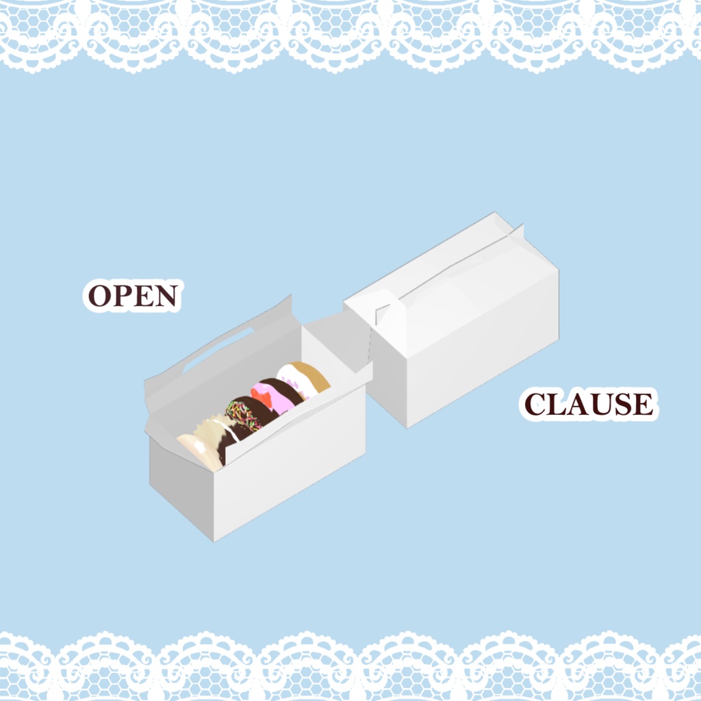 【Just Donut】Takeout Donut box【VRChat】 #BREAK_3D
