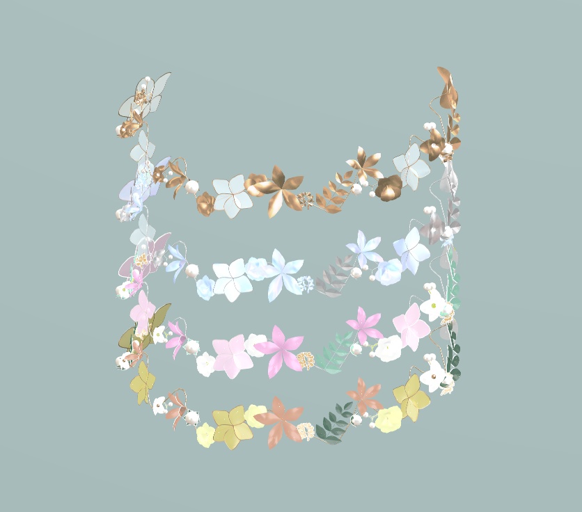 【VRChat】Fleur Perle【髪飾り】#BREAK_3D