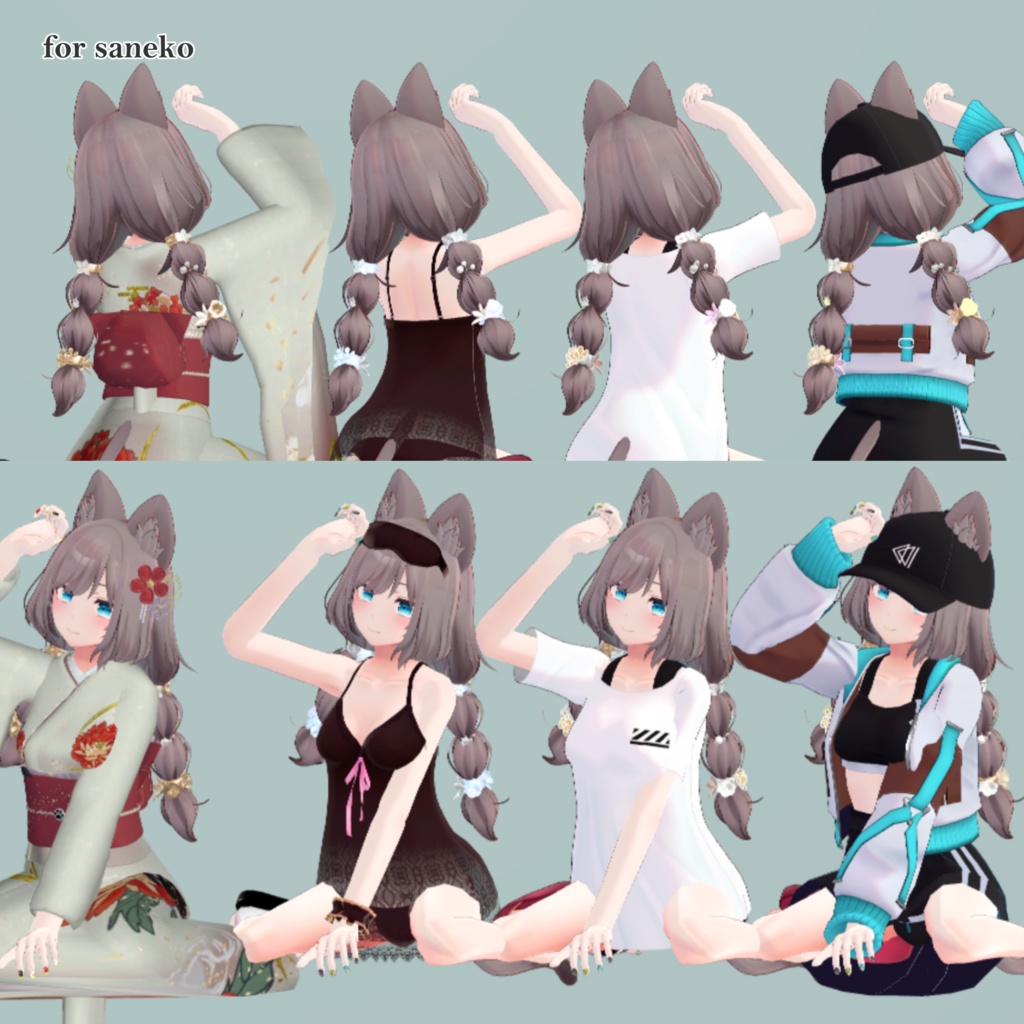 【VRChat】Fleur Perle【髪飾り】#BREAK_3D