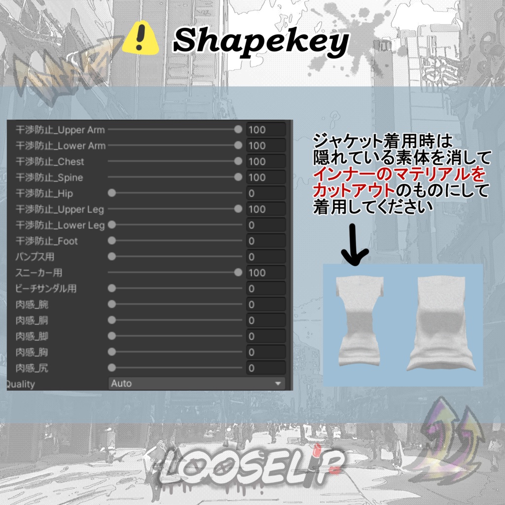 【VRChat】Loose Lip【京狐・沙猫対応】#BREAK_3D