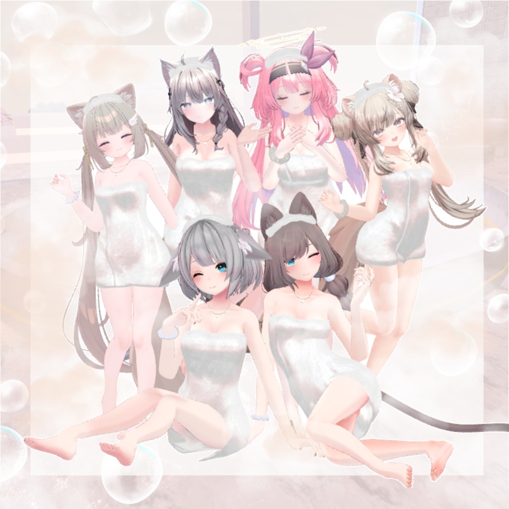 【真央・班霞対応追加!】 温泉羽衣【10アバター対応】#BREAK_3D