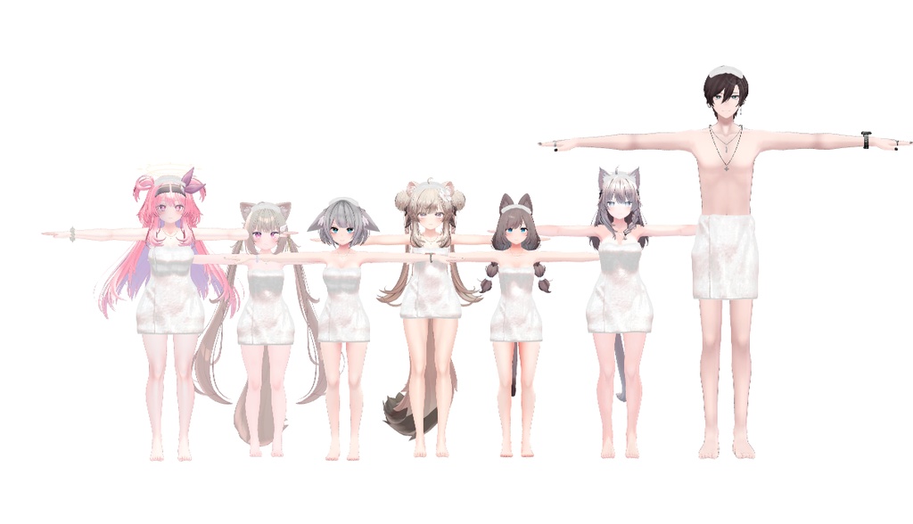 【真央・班霞対応追加!】 温泉羽衣【10アバター対応】#BREAK_3D