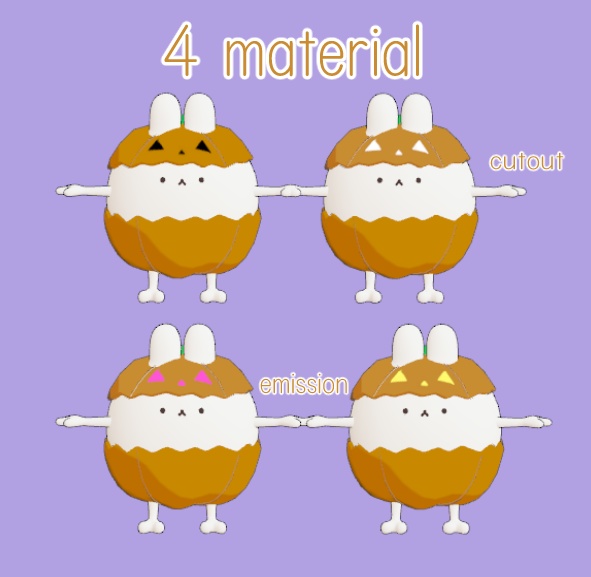 【無料配布】かぼちゃセット for ゆきふすべ/わたこめこ #BREAK_3D【VRChat ハロウィン】