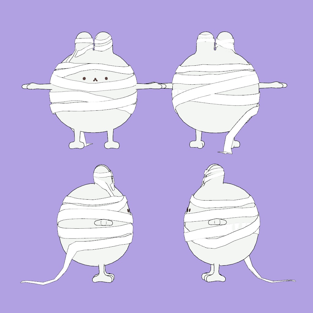 【VRChat】ミイラセット for ゆきふすべ/わたこめこ対応 #BREAK_3D【ハロウィン】