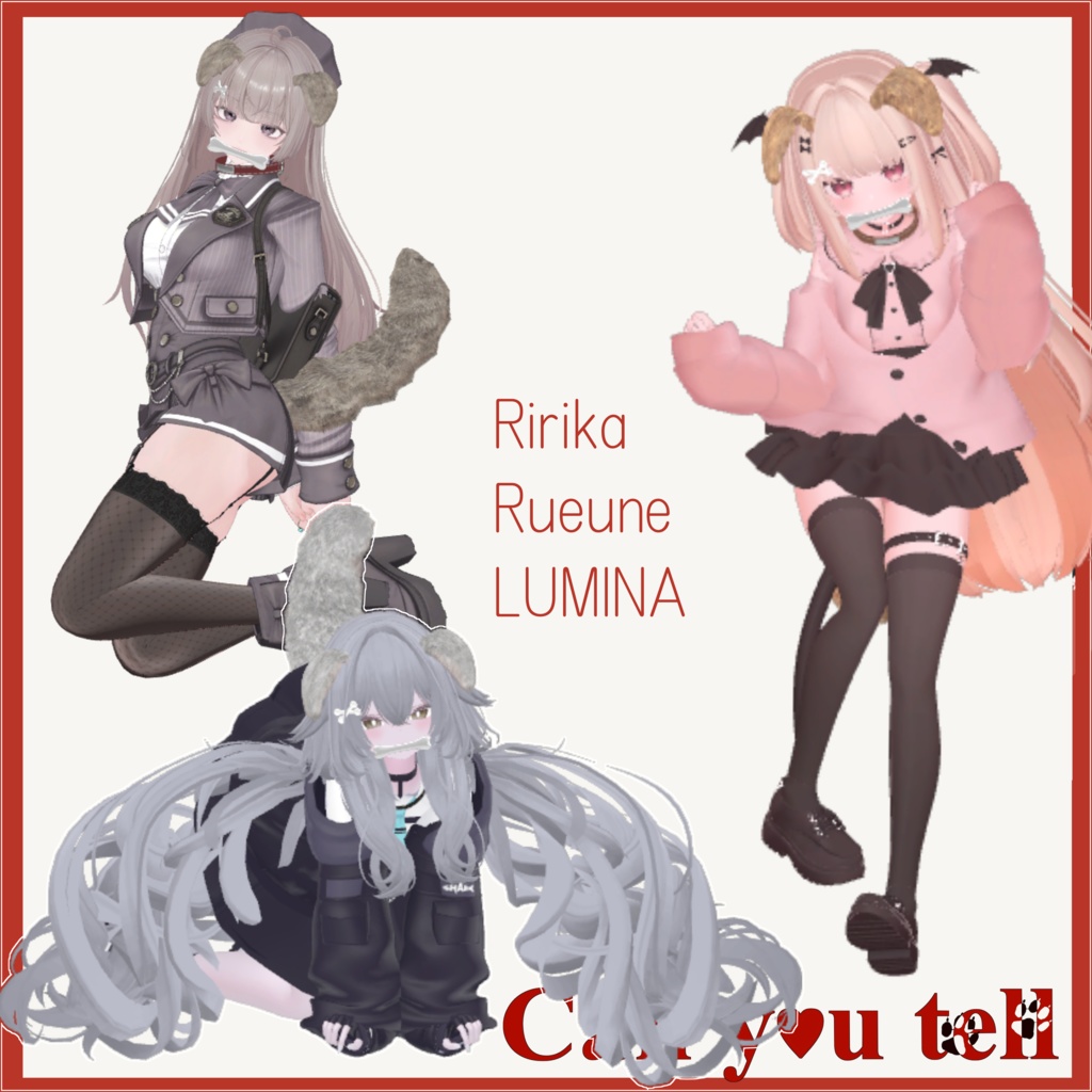 【VRChat】Can you tell / 撫でると尻尾が動く!犬耳犬尻尾【15アバター対応】#BREAK_3D