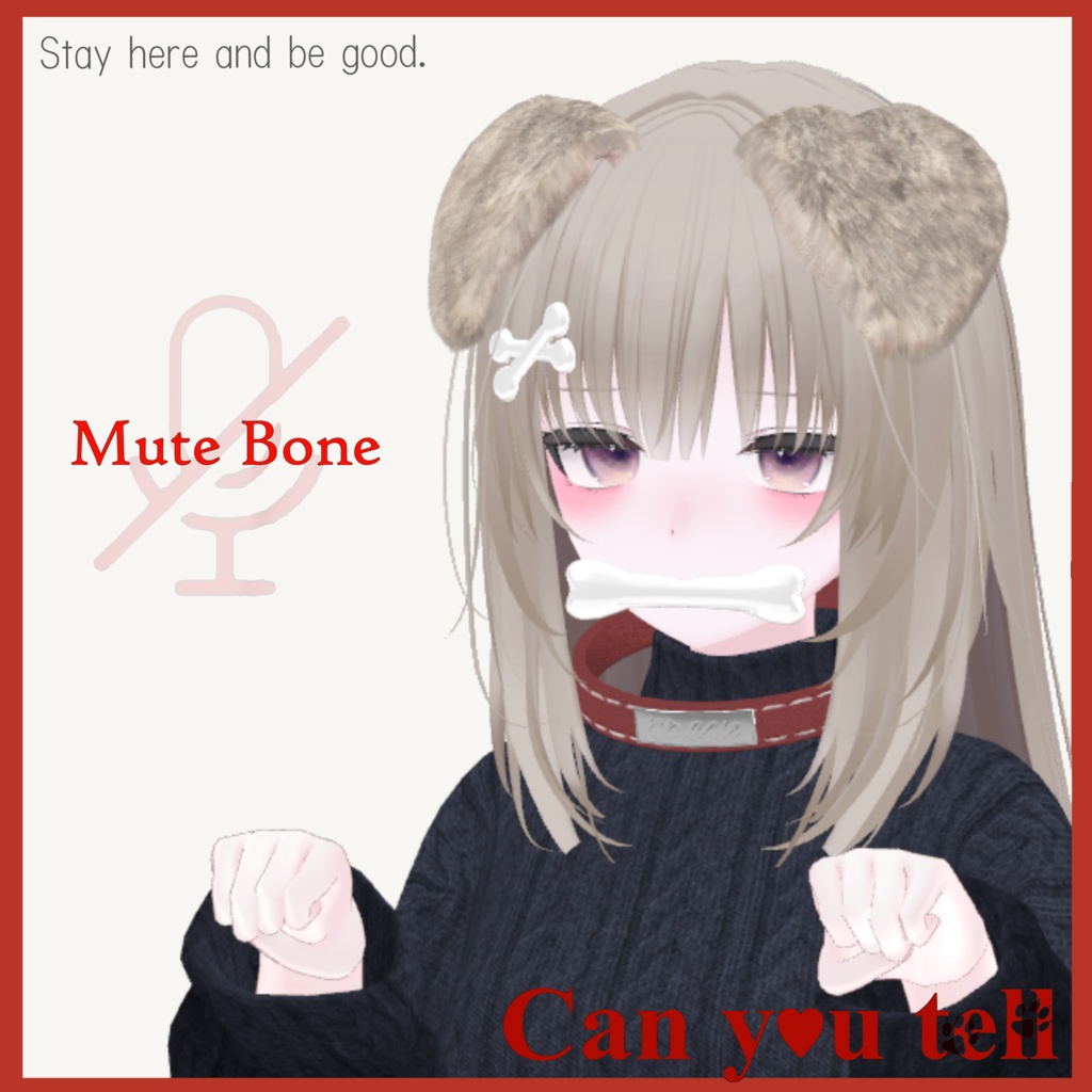 【VRChat】Can you tell / 撫でると尻尾が動く!犬耳犬尻尾【8アバター対応】#BREAK_3D