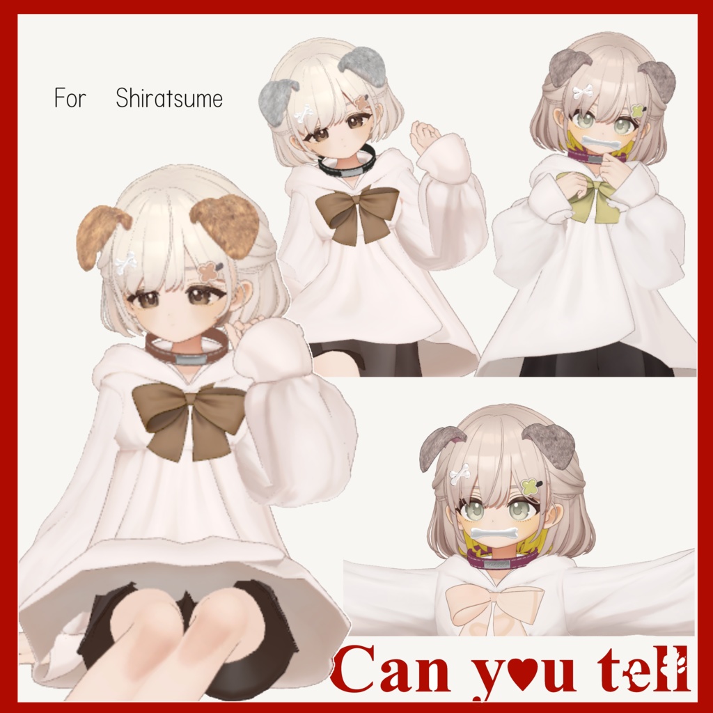 【VRChat】Can you tell / 撫でると尻尾が動く!犬耳犬尻尾【15アバター対応】#BREAK_3D