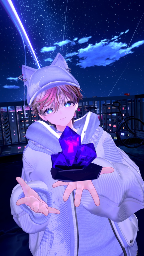 【VRChat対応】宵晶 -Yoishou- クリスタル3Dモデル