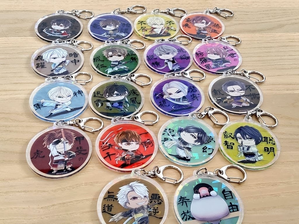 【お一人様限定】戦闘アクキー全武将入り(ノベルティ付き)セット