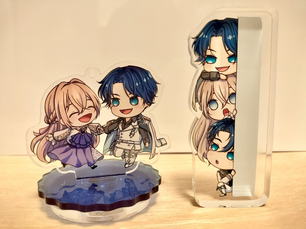 ⋆⸜𝐧𝐞𝐰⸝⋆イケメンヴィラン・踊るニカ駒回転アクスタ＆ひょっこりニカ駒リンくんアクリルブロック(数量限定)