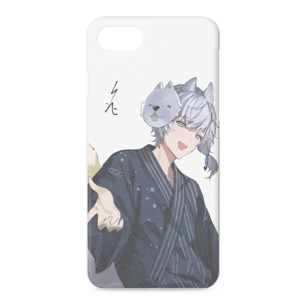 夏祭りケント君Iphoneホワイトカバー サイン入り風