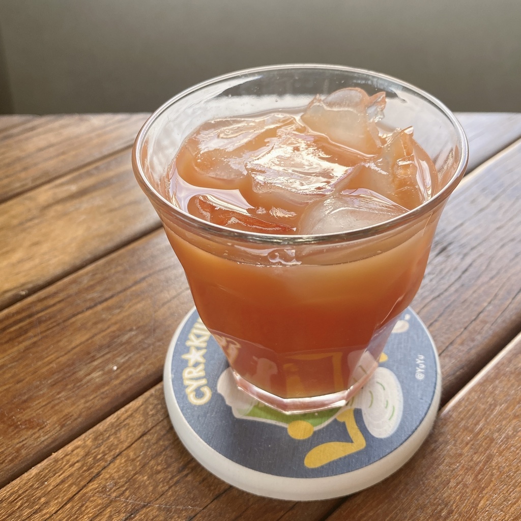 キイロウとクリームソーダ 珪藻土コースター