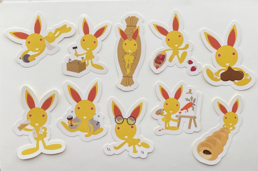 今日は何の日?キイロウステッカー|全10種類