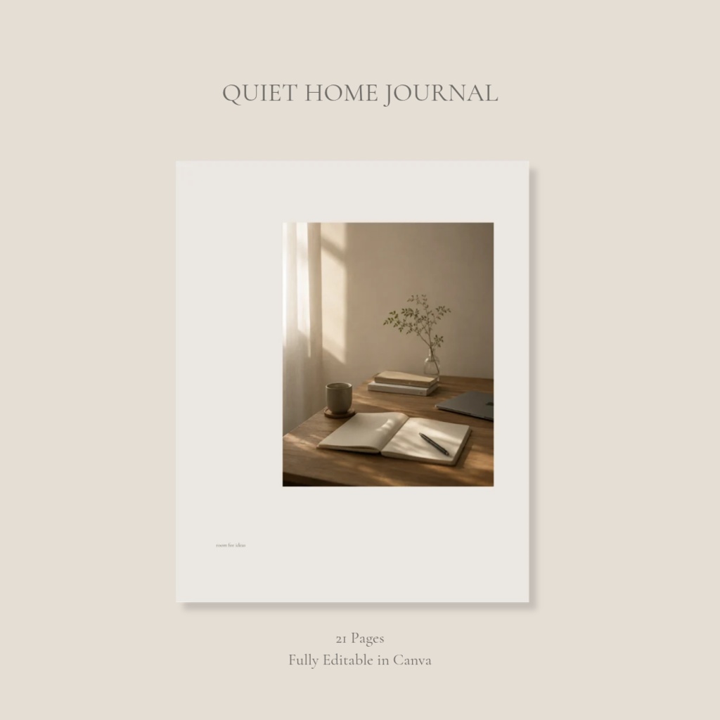 Quiet Home Journal Canvaテンプレート｜暮らしの記録・Instagram投稿用