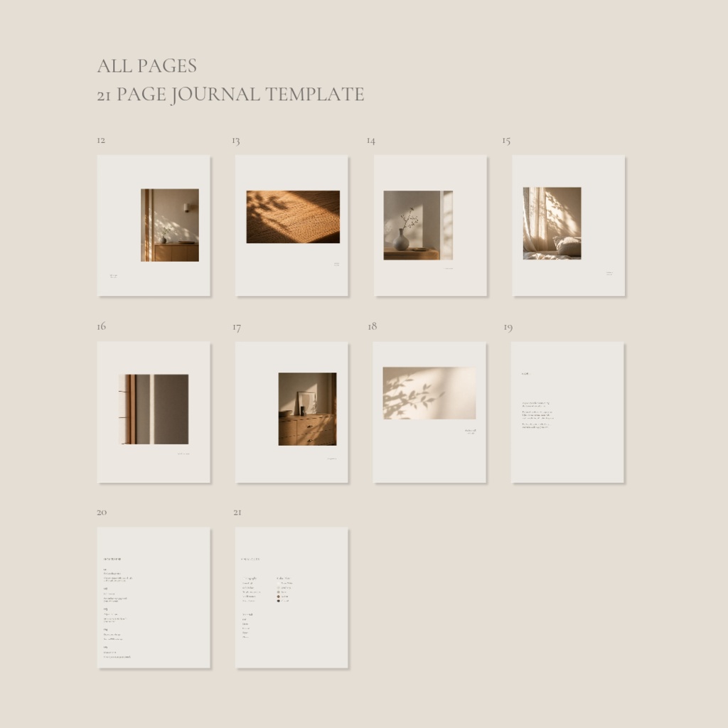 Quiet Home Journal Canvaテンプレート|暮らしの記録・Instagram投稿用