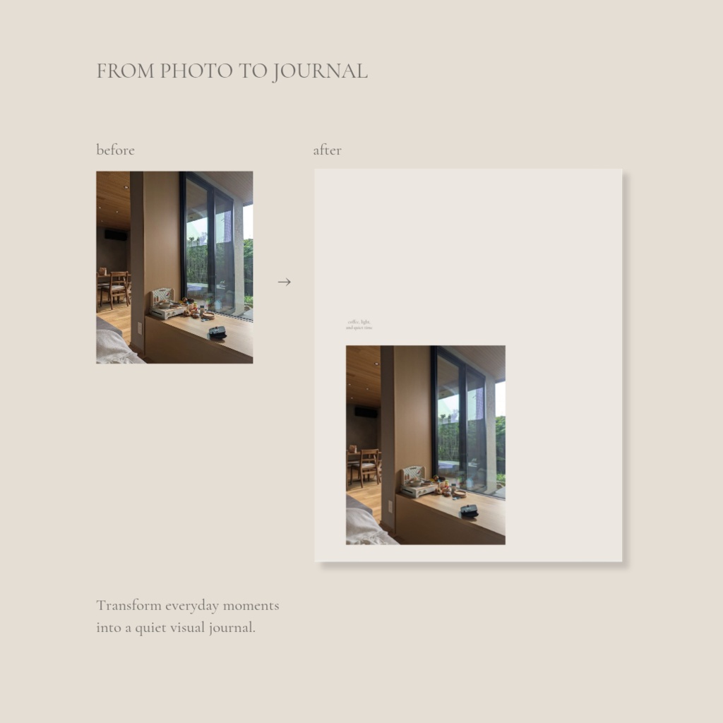 Quiet Home Journal Canvaテンプレート|暮らしの記録・Instagram投稿用
