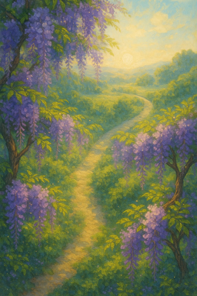 Path Through the Wisteria Dawn|藤の夜明け道
