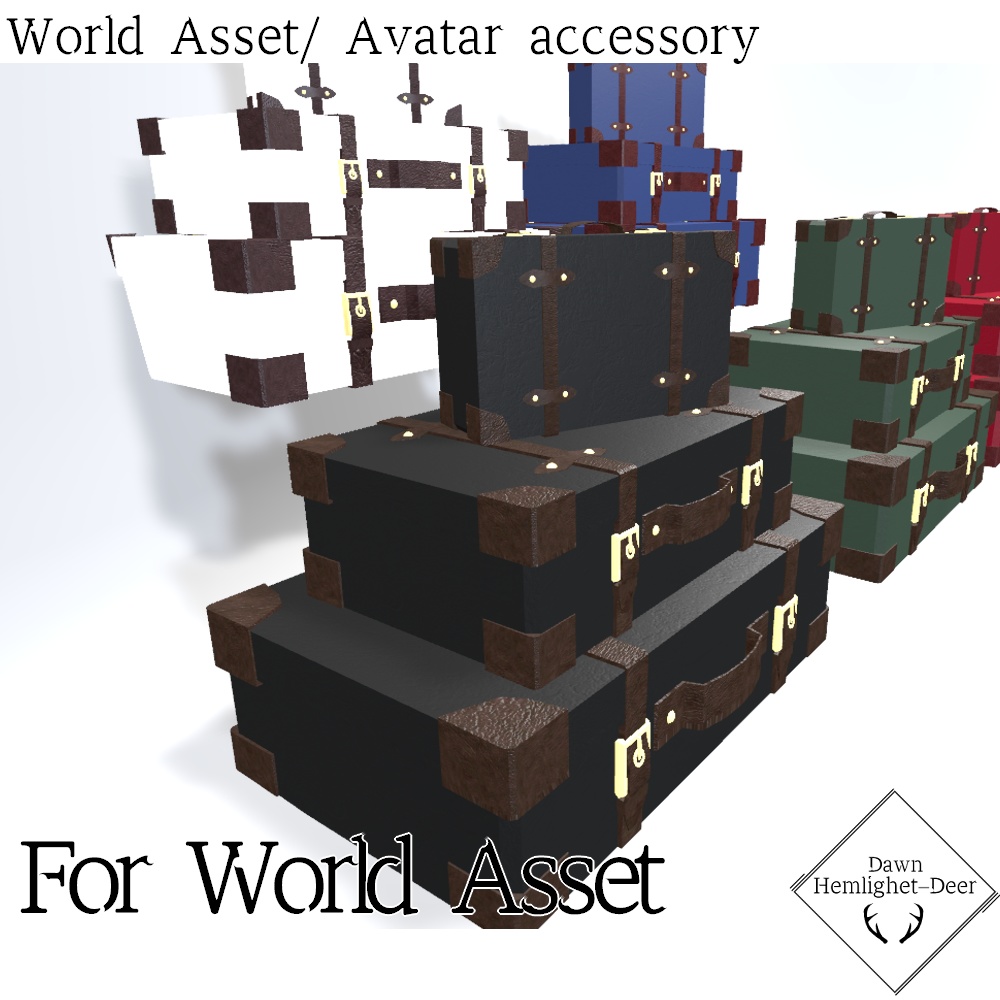 [VRChat] Suitcase /Avatarアクセサリー付 [World asset] - Dawn by Hemlighet-Deer ...