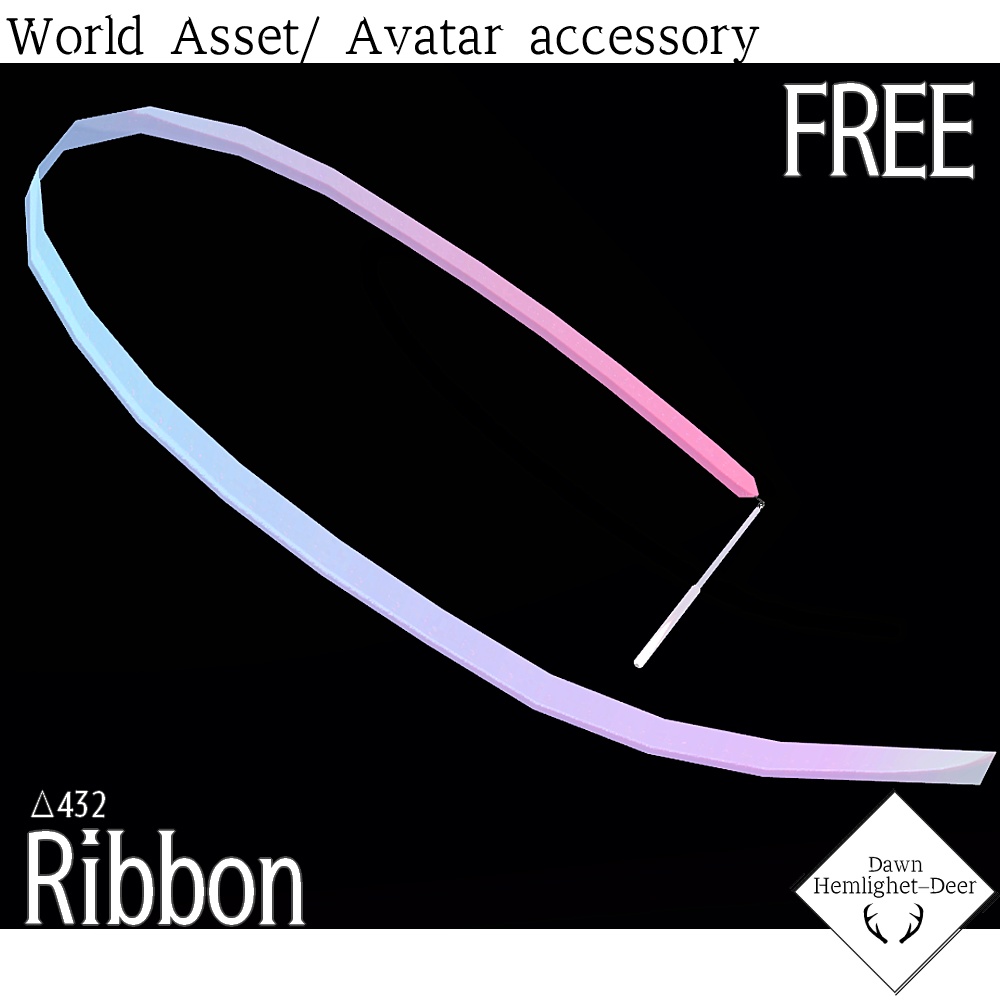 !! FREE !!  [VRChat] 体操競技用なRibbon [3D Asset][Avatar/World asset]
