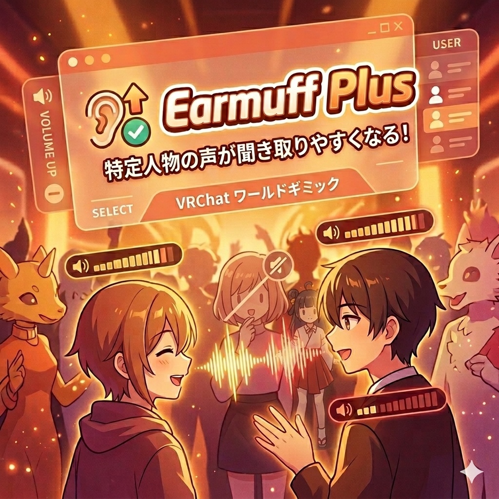 【集会イベント向き】聞きたい人の声を、もっと聞きやすく「 Earmuff Plus」【udonギミック】
