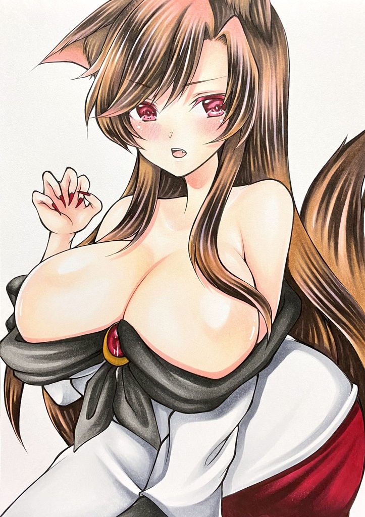 直筆イラスト☆東方Project☆今泉影狼