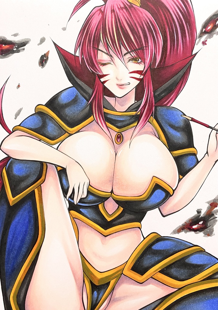 直筆イラスト☆戦国乙女☆織田ノブナガ