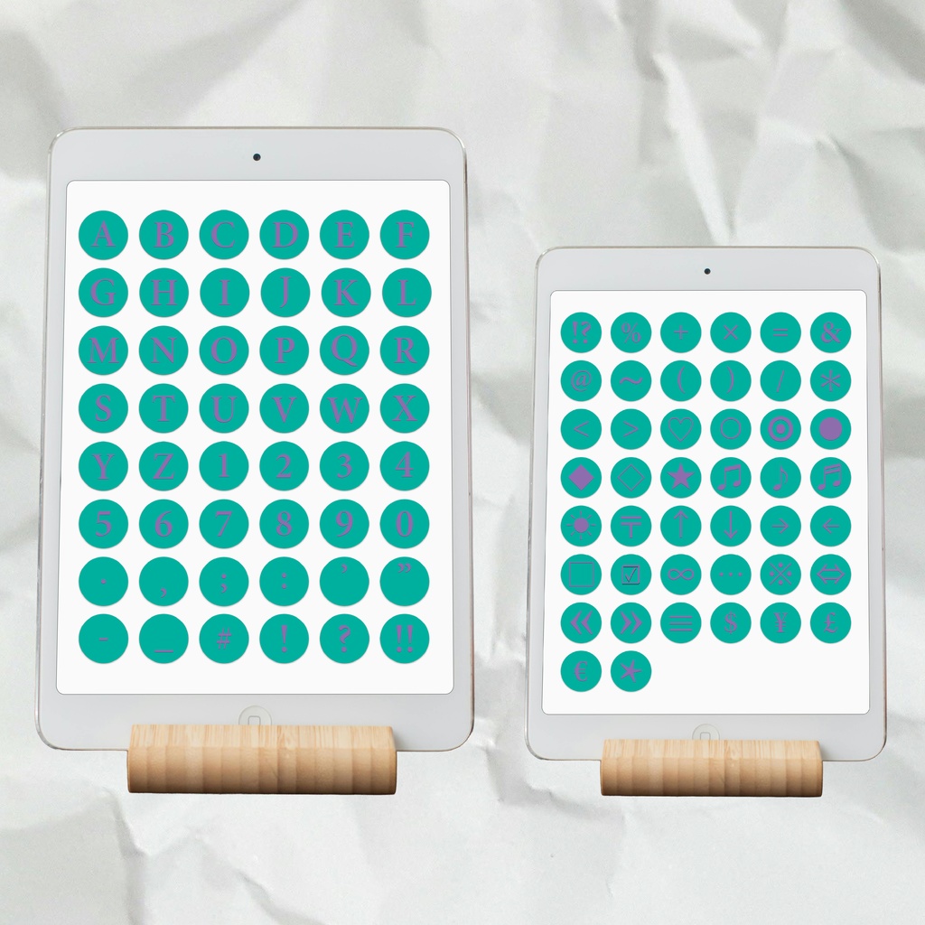 デジタルステッカーセット【Sea Glass Teal × Purple (シーグラスティール × パープル) 】