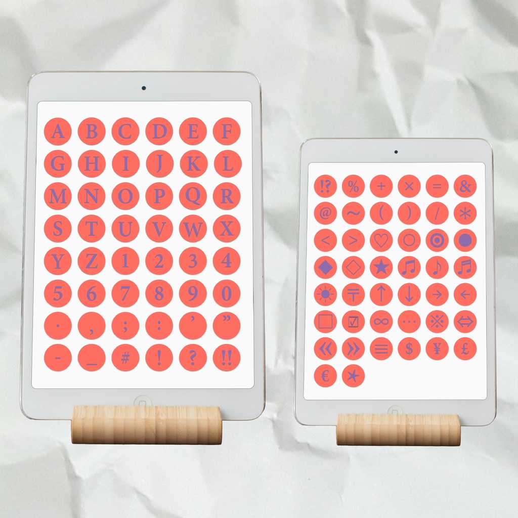 デジタルステッカーセット【Coral × Purple (コーラル × パープル) 】