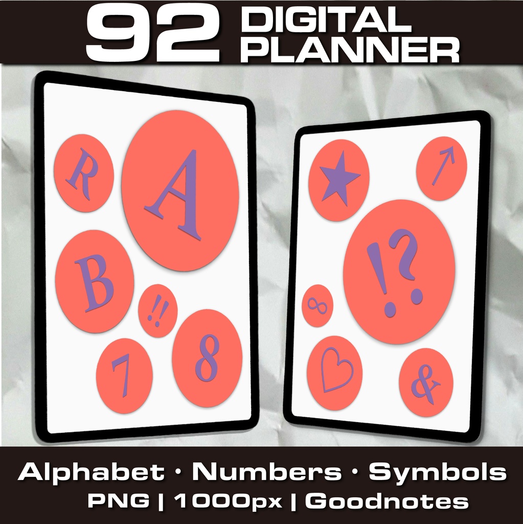 デジタルステッカーセット【Coral × Purple (コーラル × パープル) 】