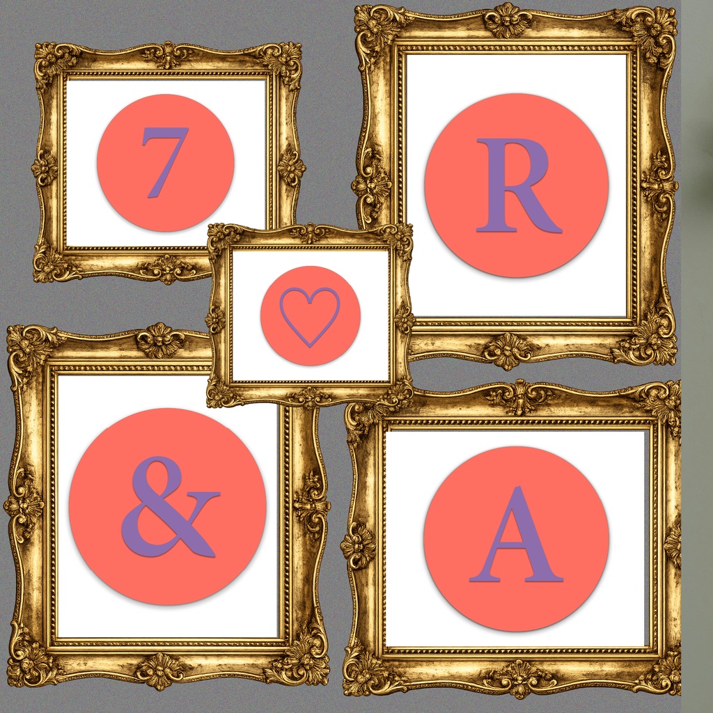 デジタルステッカーセット【Coral × Purple (コーラル × パープル) 】