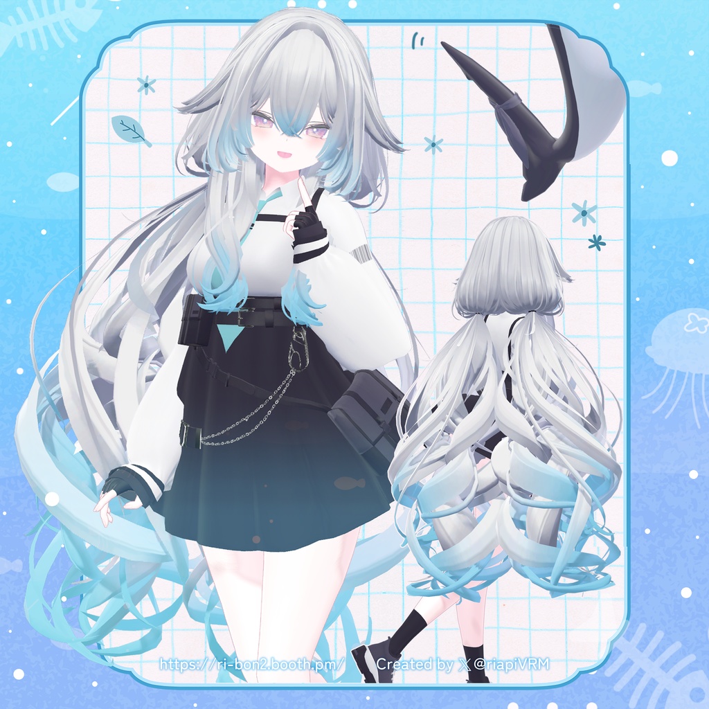 【ルルネ/rurune専用】Hair グラデーション&メッシュ・尻尾グラデーション