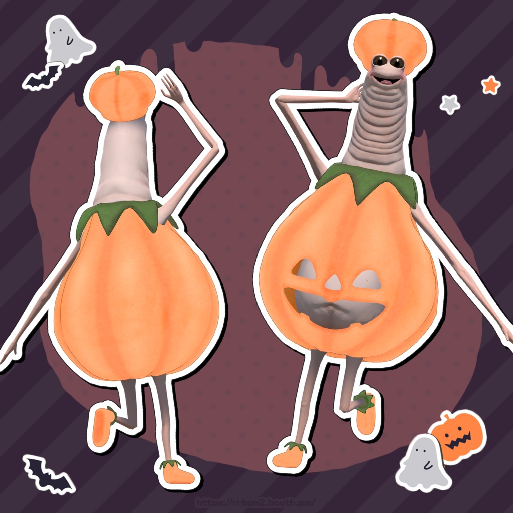 【Wormiesock専用】かぼちゃのコスチューム(MA対応)【セットアップ動画付き】